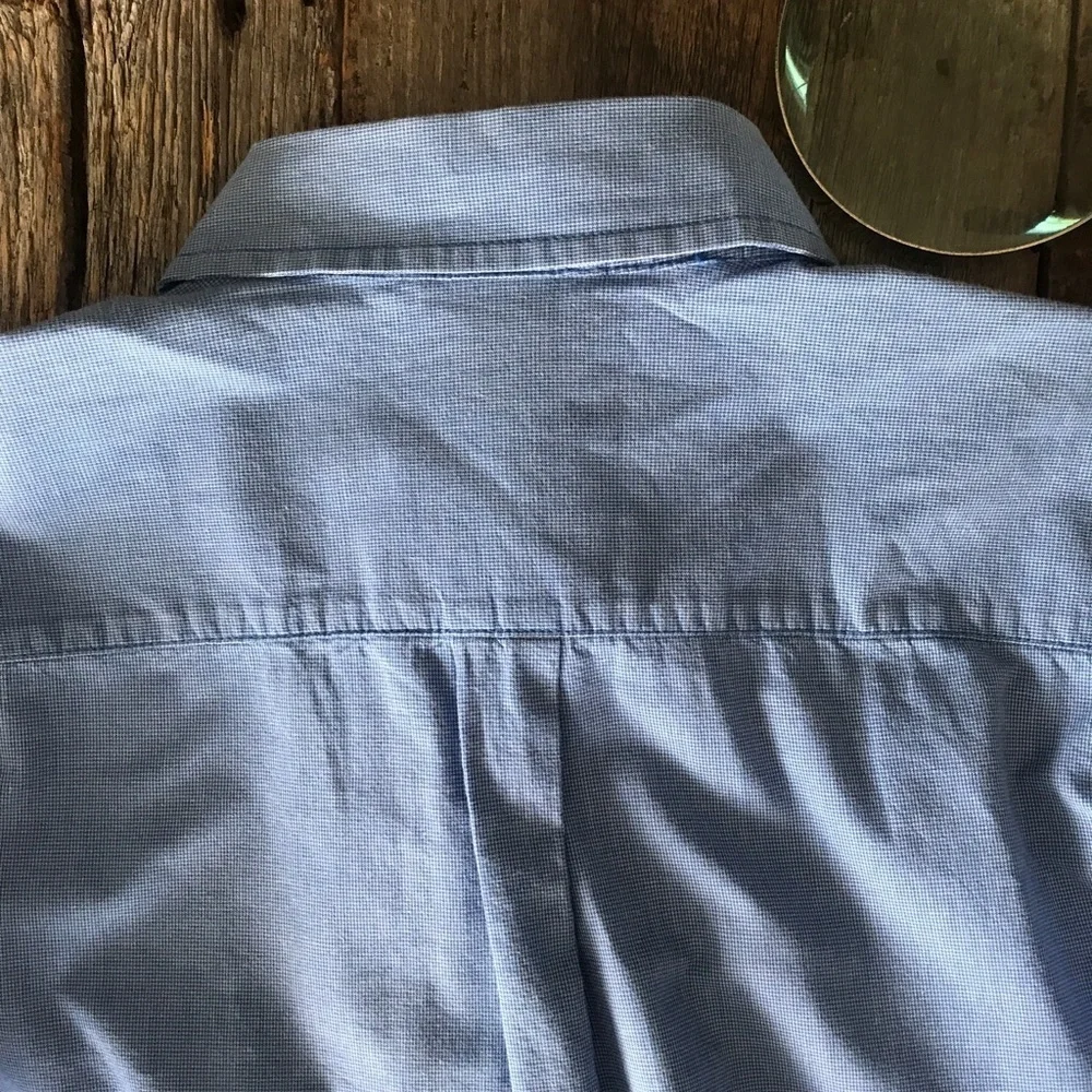 GAP Kids Mini-Check Oxford Button Down Shirt XXL - Picture 8 of 9